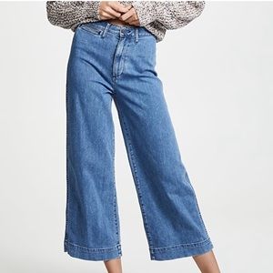 Madewell Emmett Wide Leg Crop Jeans in Langston wash size 32